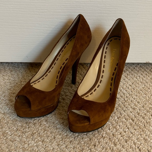 ENZO ANGIOLINI Sully Heel in Brown Suede and Leather - Picture 3 of 9